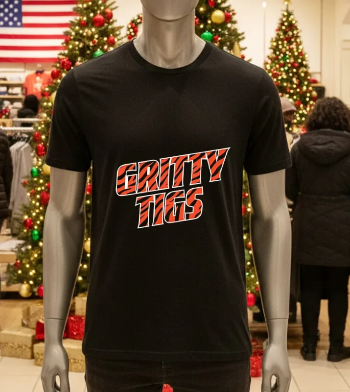 Gritty Tigs Detroit Tigers   Black T Shirt