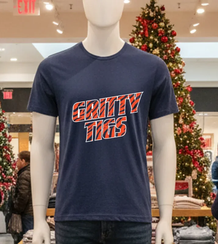 Gritty Tigs Detroit Tigers   Navy T Shirt
