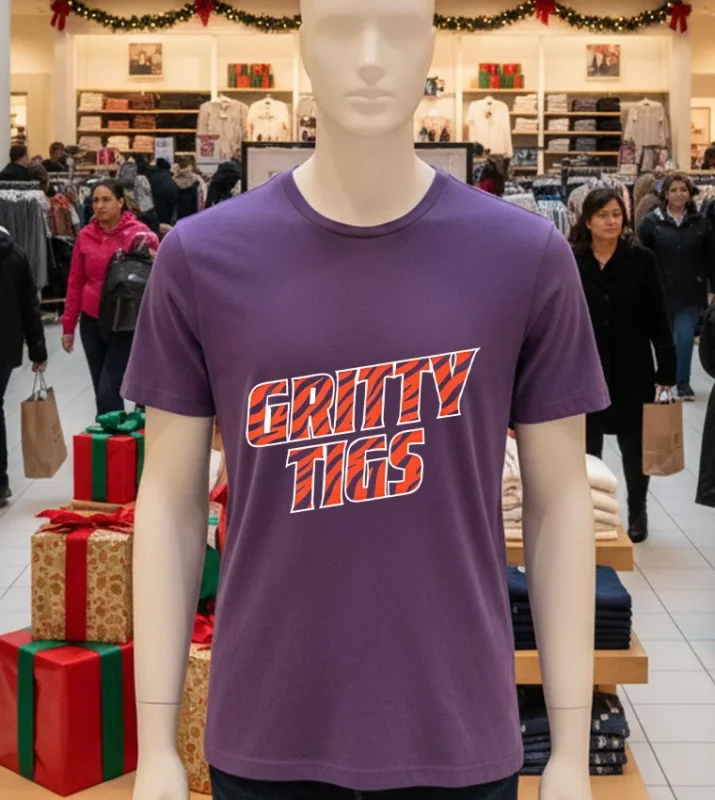 Gritty Tigs Detroit Tigers   Purple T Shirt