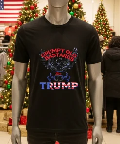 Grumpy Old Bastards For Trump   Black T Shirt