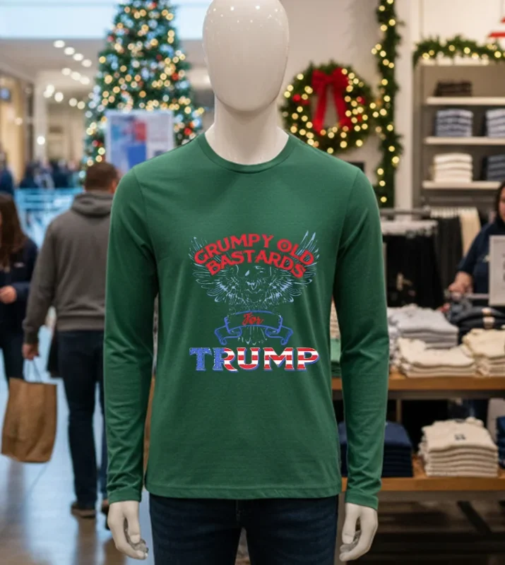 Grumpy Old Bastards For Trump Green T Shirt