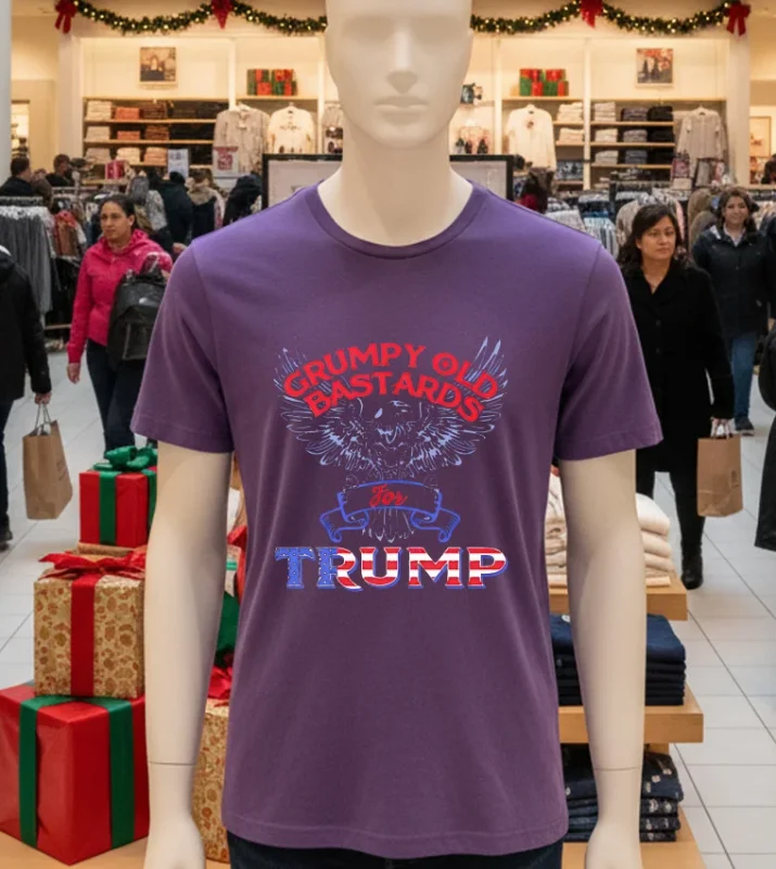 Grumpy Old Bastards For Trump   Purple T Shirt