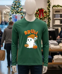Halloween bruh ghost boo pumpkin boys kids shirt