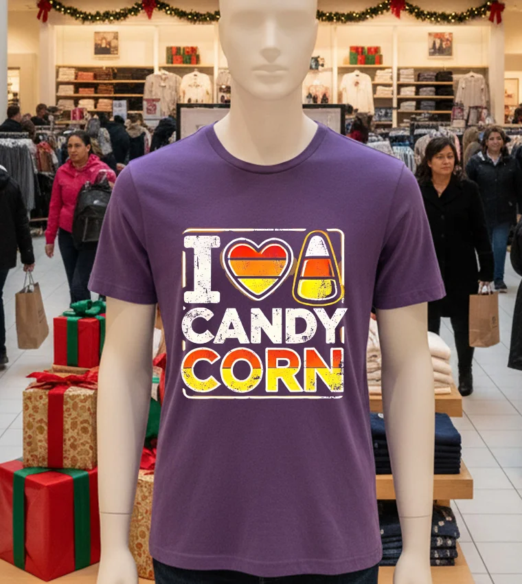 Halloween Candy Corn Funny Retro - purple-t-shirt Halloween Candy Corn Funny Retro Purple T Shirt