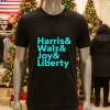 Harris Walz Joy Liberty Harris Walz Waltz 2024   Black T Shirt