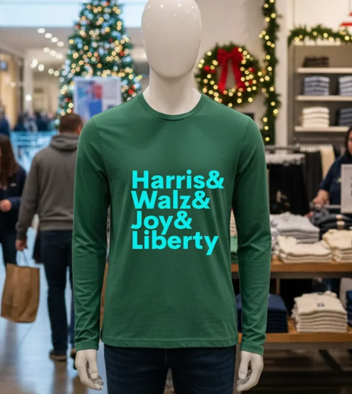 Harris Walz Joy Liberty Harris Walz Waltz 2024   Green T Shirt