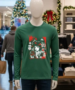 Haunted Village Pixel Art Classic   Green T Shirt