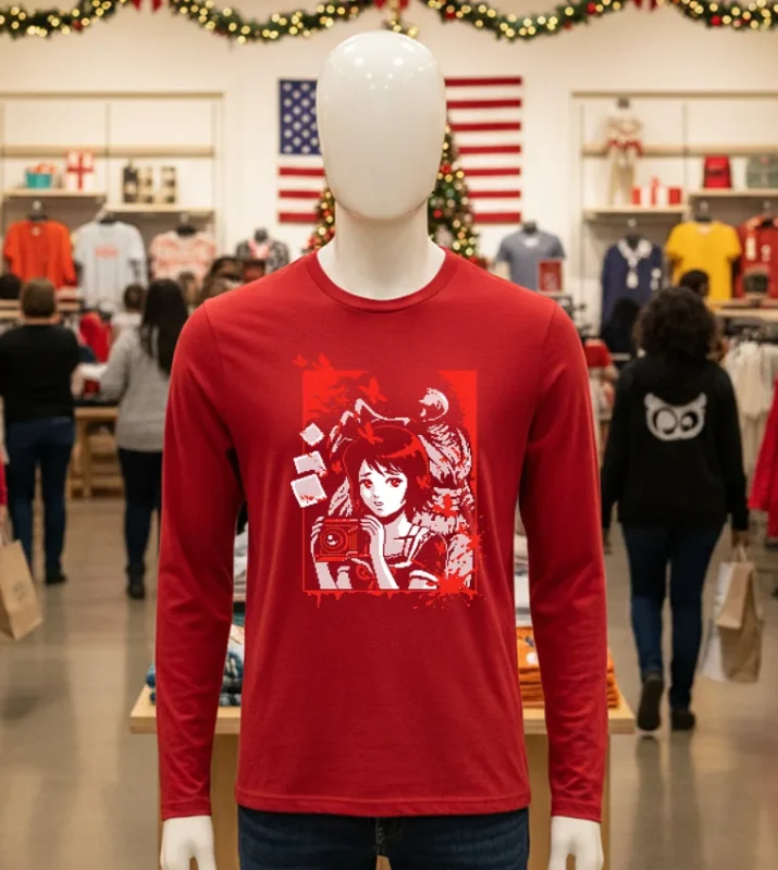 Haunted Village Pixel Art Classic   Red T Shirt