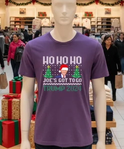 Ho Ho Ho Joe S Got To Go Trump 2024 Christmas   Purple T Shirt