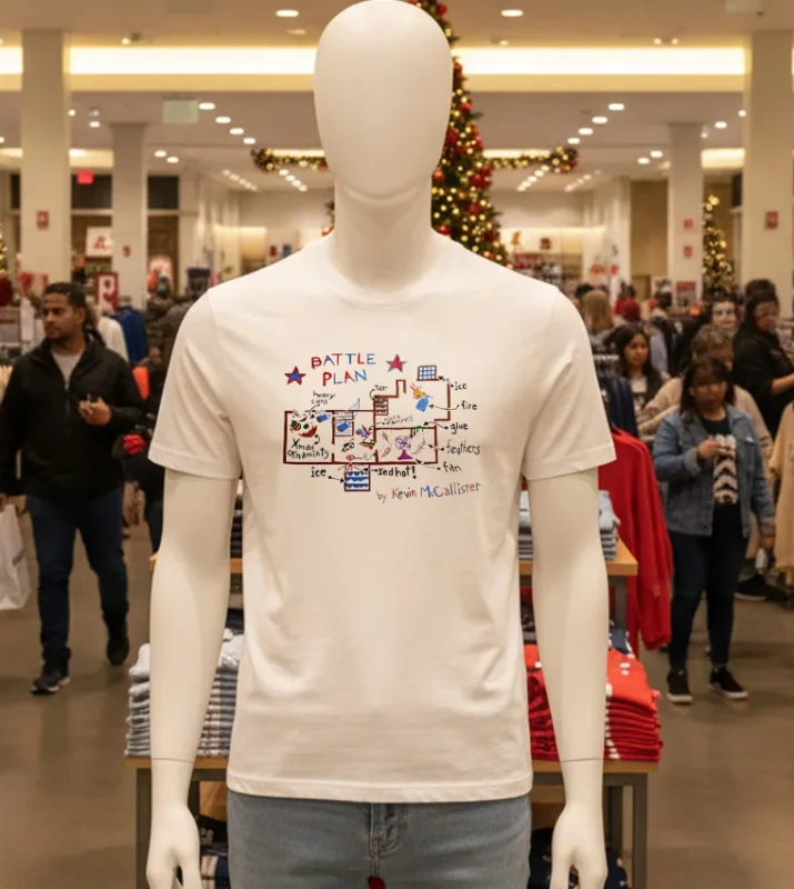 Home Alone Kevin Mccallister Battle Plans White T Shirt