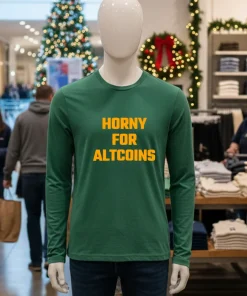 Horny For Altcoins text shirt