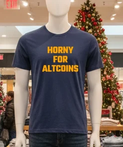 Horny For Altcoins text shirt