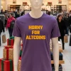 Horny For Altcoins Text   Purple T Shirt
