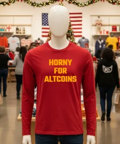 Horny For Altcoins text shirt
