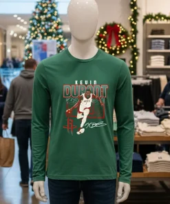 Houston Rockets Kevin Durant Shattered Signature   Green T Shirt