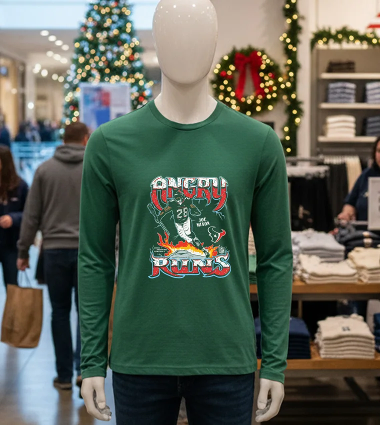 Houston Texans Joe Mixon 28 Running - green-t-shirt Houston Texans Joe Mixon 28 Running Green T Shirt