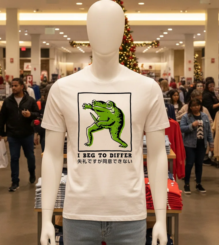 I Beg To Differ Frog - white-t-shirt I Beg To Differ Frog White T Shirt