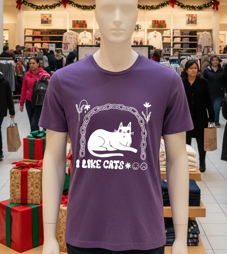 I Like Cats Cat Lovers - purple-t-shirt I Like Cats Cat Lovers Purple T Shirt