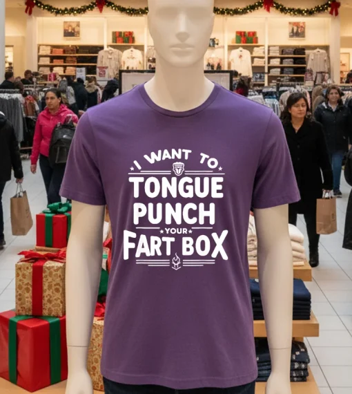 I Want To Tongue Punch Your Fart Box   Purple T Shirt