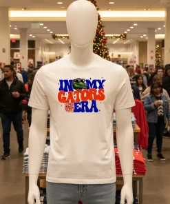 In My Gators Era Game Day Mascot Spirit Squad Florida Groovy White T Shirt