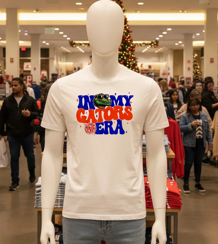 In My Gators Era Game Day Mascot Spirit Squad Florida Groovy - white-t-shirt In My Gators Era Game Day Mascot Spirit Squad Florida Groovy White T Shirt