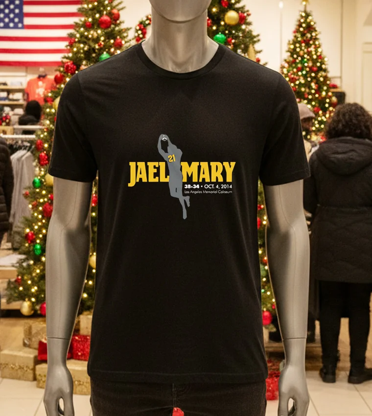 Jael Mary Football Los Angeles Memorial Column - black-t-shirt Jael Mary Football Los Angeles Memorial Column Black T Shirt