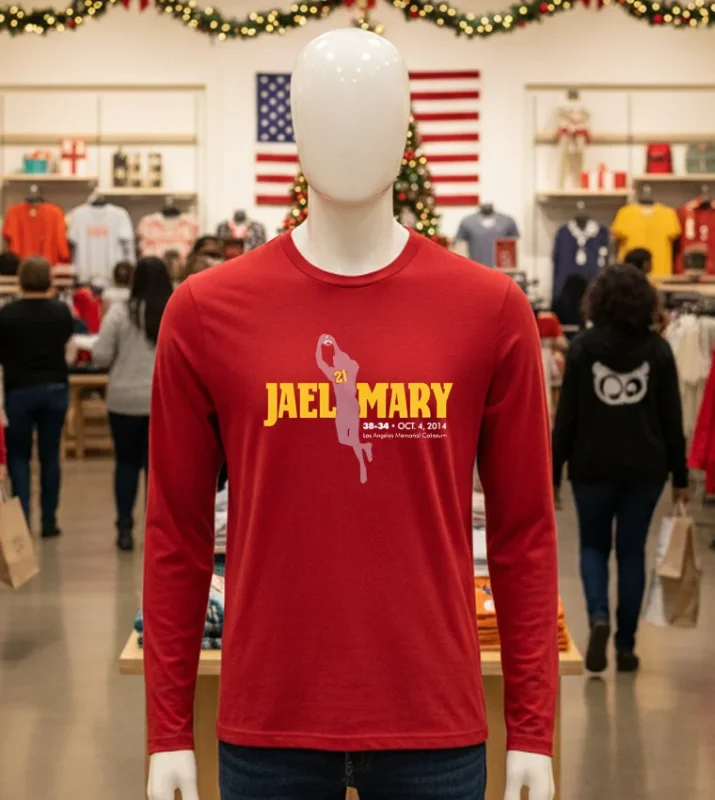 Jael Mary Football Los Angeles Memorial Column Red T Shirt