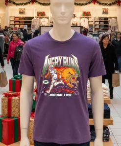 Jordan Love Angry Runs Green Bay Packers Skull burning shirt