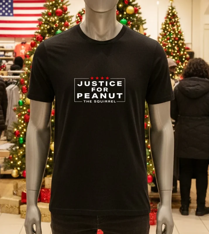 Justice For Peanut The Squirrel Tee Peanut Squirrel Black T Shirt