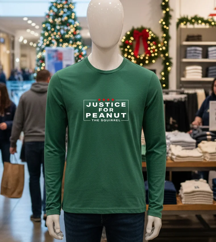 Justice For Peanut The Squirrel Tee Peanut Squirrel - green-t-shirt Justice For Peanut The Squirrel Tee Peanut Squirrel Green T Shirt