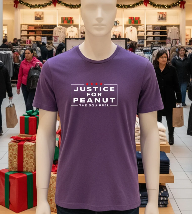 Justice For Peanut The Squirrel Tee Peanut Squirrel - purple-t-shirt Justice For Peanut The Squirrel Tee Peanut Squirrel Purple T Shirt
