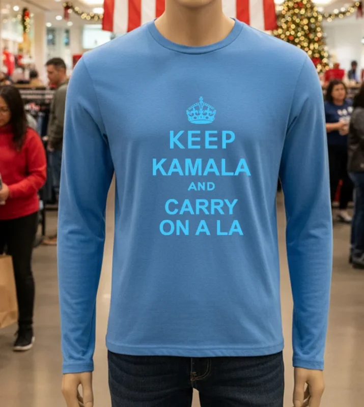 Keep Kamala And Carryon A La Blue T Shirt