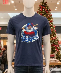 LA dodgers Santa Claus mery christmas happy shirt