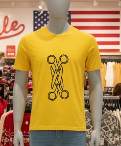 Ladies Scissors Lesbian Pride Lgbt Yellow T Shirt