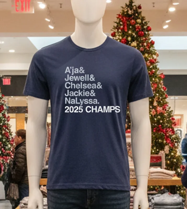 Las Vegas Basketball Ampersand 2025 Champs Navy T Shirt