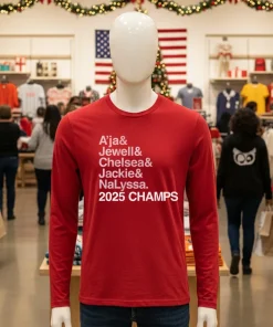 Las Vegas Basketball Ampersand 2025 Champs   Red T Shirt