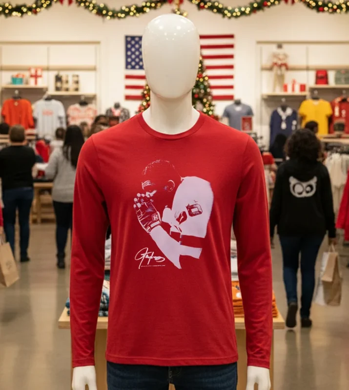 Lawrence Taylor New York Giants Signature Nfl Retro Red T Shirt