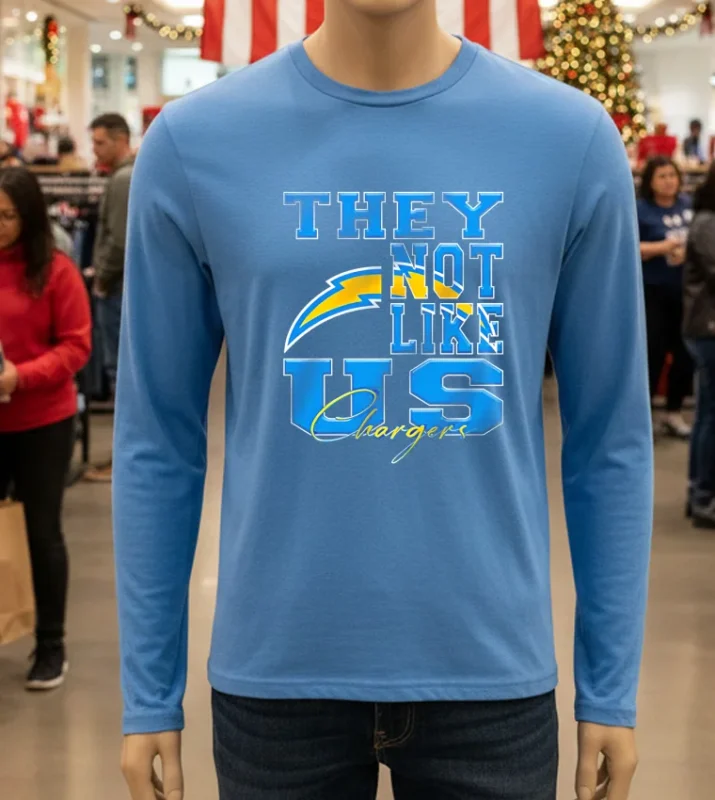 Los Angeles Chargers They Not Like Us Nfl Football   Blue T Shirt