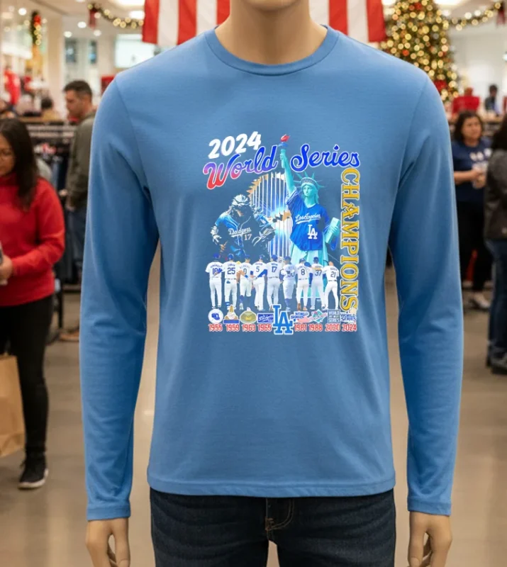 Los Angeles Dodgers 2024 Baseball Usa World Series Champions   Blue T Shirt