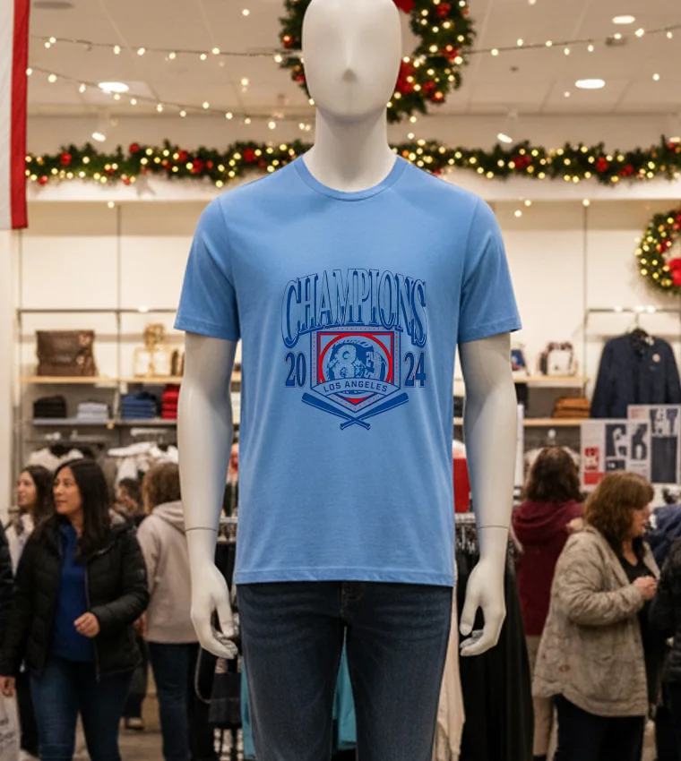 Los Angeles Dodgers 8 Time World Champions 2024 - blue-t-shirt Los Angeles Dodgers 8 Time World Champions 2024 Blue T Shirt