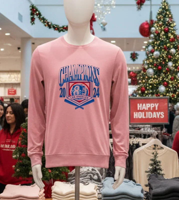 Los Angeles Dodgers 8 Time World Champions 2024 Pink T Shirt