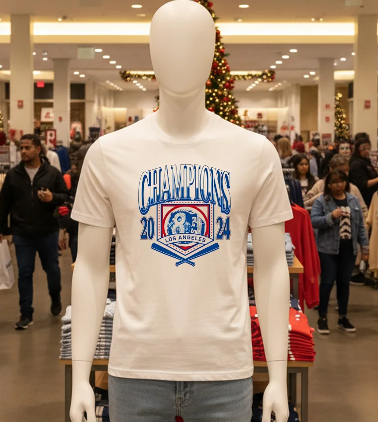 Los Angeles Dodgers 8 Time World Champions 2024 - white-t-shirt Los Angeles Dodgers 8 Time World Champions 2024 White T Shirt