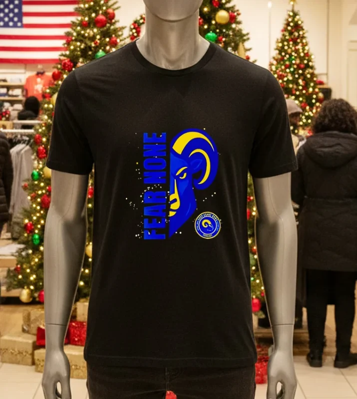 Los Angeles Rams Fear None Logo Black T Shirt