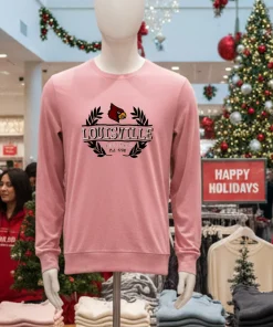 Louisville Cardinals Football Est 1798 Pink T Shirt