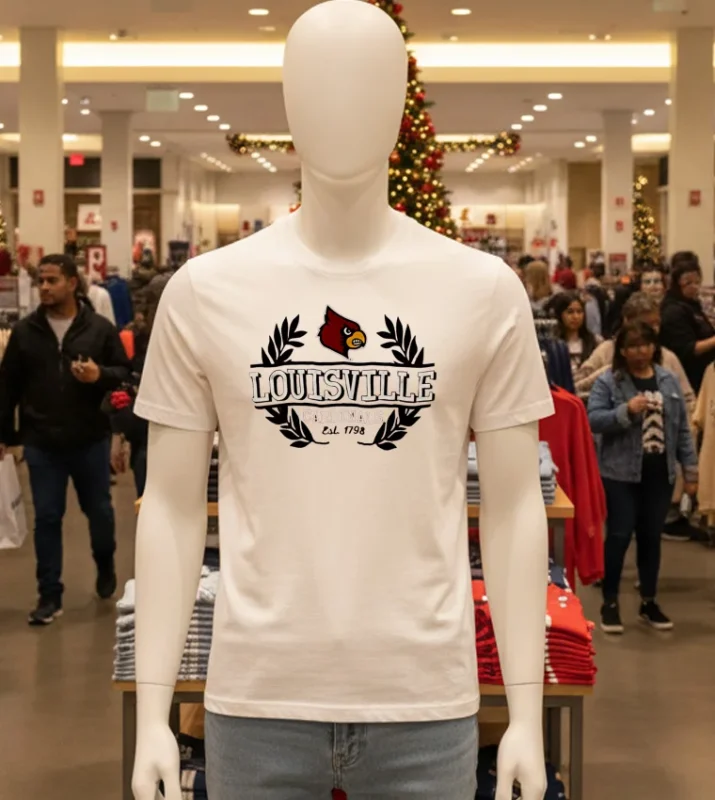 Louisville Cardinals Football Est 1798 White T Shirt