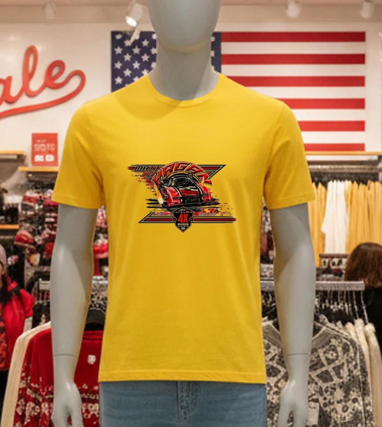 Matt Hagan 4X - yellow-t-shirt Matt Hagan 4x Yellow T Shirt