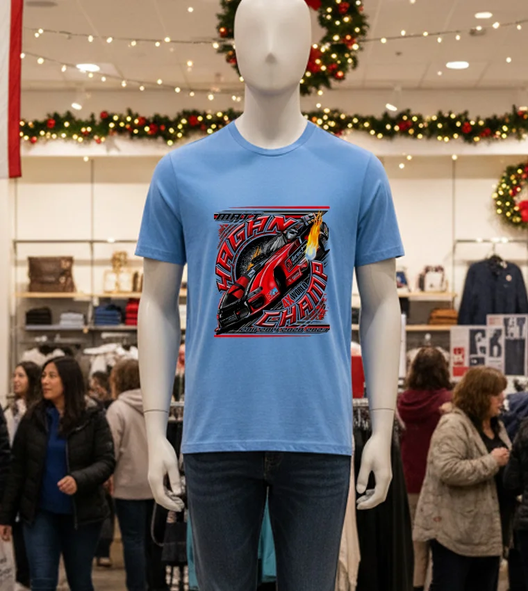 Matt Hagan Champ 4X World - blue-t-shirt Matt Hagan Champ 4x World Blue T Shirt