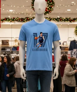 Memphis Grizzlies Yuki Kawamura 17 Graphic Blue T Shirt