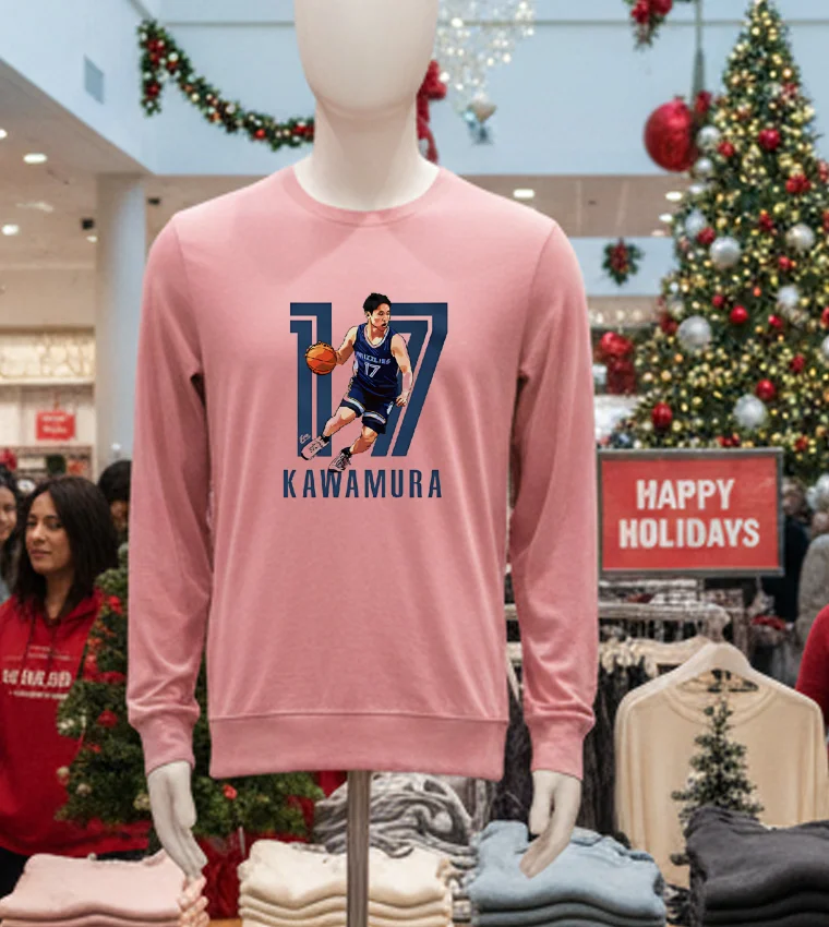 Memphis Grizzlies Yuki Kawamura 17 Graphic - pink-t-shirt Memphis Grizzlies Yuki Kawamura 17 Graphic Pink T Shirt