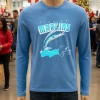 Blue long-sleeve Florida Marlins shirt.